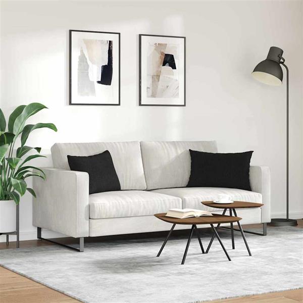 Grote foto vidaxl sofa kussens 2 stuks zwart 60 x 40 cm stof huis en inrichting woningdecoratie