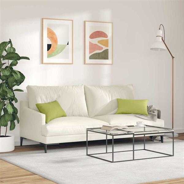 Grote foto vidaxl sofa kussens 2 stuks lichtgroen 50 x 30 cm stof huis en inrichting woningdecoratie