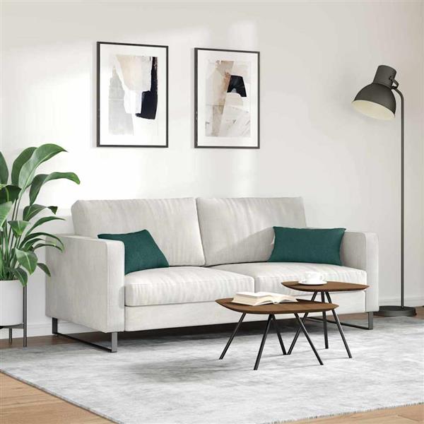 Grote foto vidaxl sofa kussens 2 stuks donkergroen 50 x 30 cm stof huis en inrichting woningdecoratie