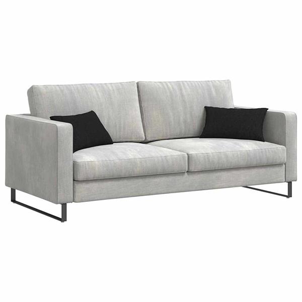 Grote foto vidaxl sofa kussens 2 stuks zwart 50 x 30 cm stof huis en inrichting woningdecoratie