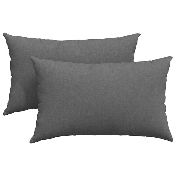 Grote foto vidaxl sofa kussens 2 stuks donkergrijs 50 x 30 cm stof huis en inrichting woningdecoratie