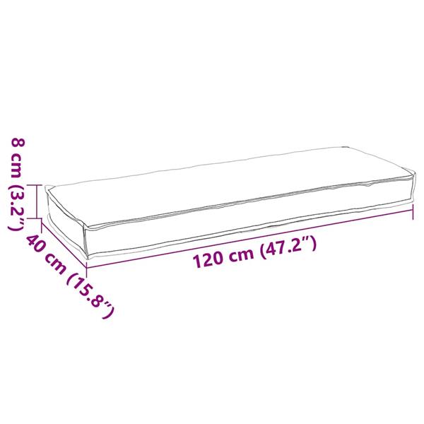 Grote foto vidaxl palletkussen voor bank grijs 120 x 40 x 8 cm oxford stof huis en inrichting woningdecoratie