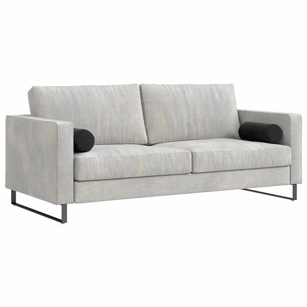 Grote foto vidaxl bolster kussens 2 stuks zwart 15 x 40 cm cordstof huis en inrichting woningdecoratie