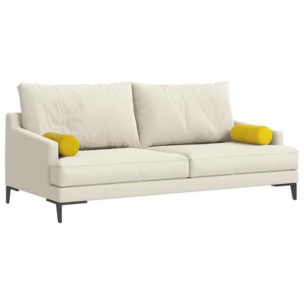 Grote foto vidaxl bolster kussens 2 stuks geel 15 x 40 cm cordstof huis en inrichting woningdecoratie