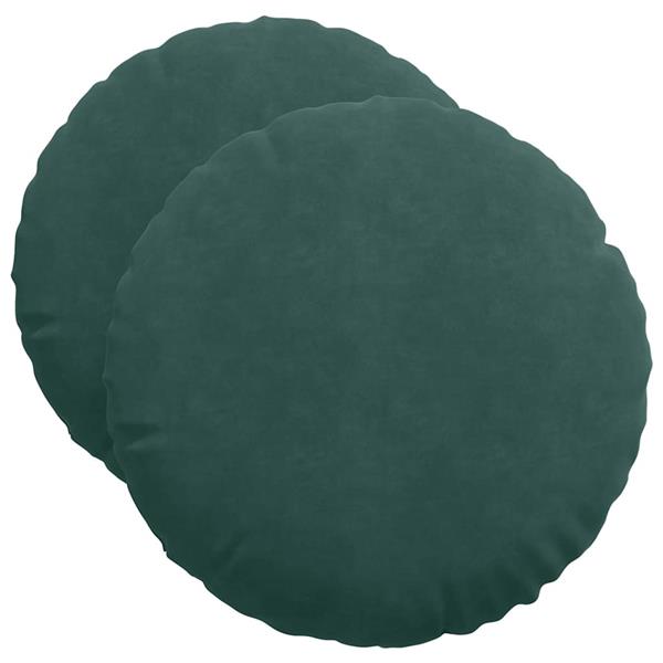 Grote foto vidaxl zitkussens 2 stuks donkergroen 40 x 13 cm fluweel huis en inrichting woningdecoratie