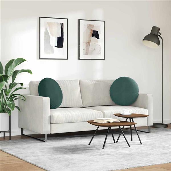 Grote foto vidaxl zitkussens 2 stuks donkergroen 40 x 13 cm fluweel huis en inrichting woningdecoratie