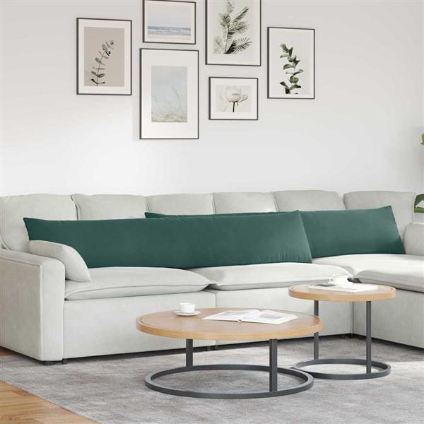 Grote foto vidaxl sofa kussens 2 stuks donkergroen 200 x 40 cm cordstof huis en inrichting woningdecoratie