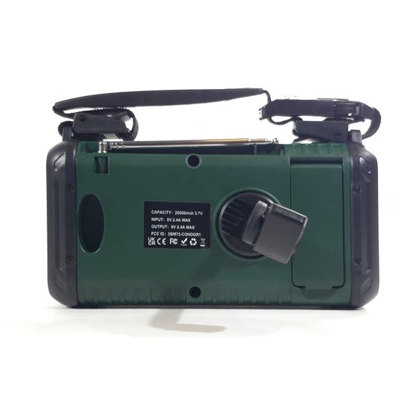 Grote foto slimlogy r3 pro solar noodradio zaklamp 20.000 mah powerbank met crank zonnepaneel telecommunicatie batterijen en accu