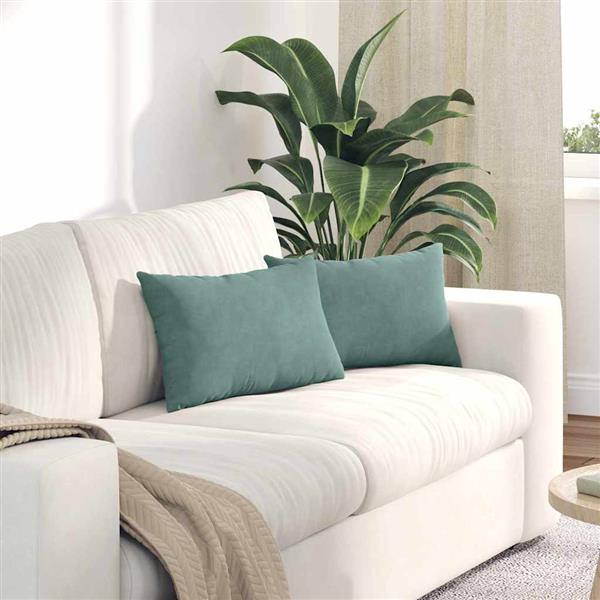 Grote foto vidaxl sofa kussens 2 stuks zeegroen 50 x 30 cm cordstof huis en inrichting woningdecoratie