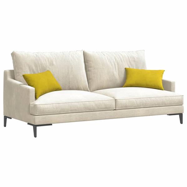 Grote foto vidaxl sofa kussens 2 stuks geel 50 x 30 cm cordstof huis en inrichting woningdecoratie