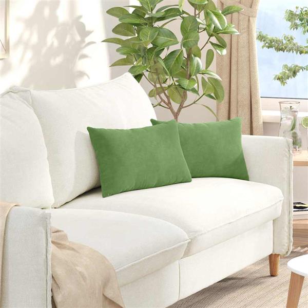 Grote foto vidaxl sofa kussens 2 stuks lichtgroen 50 x 30 cm cordstof huis en inrichting woningdecoratie