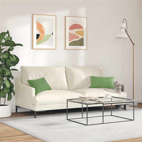 Grote foto vidaxl sofa kussens 2 stuks lichtgroen 50 x 30 cm cordstof huis en inrichting woningdecoratie