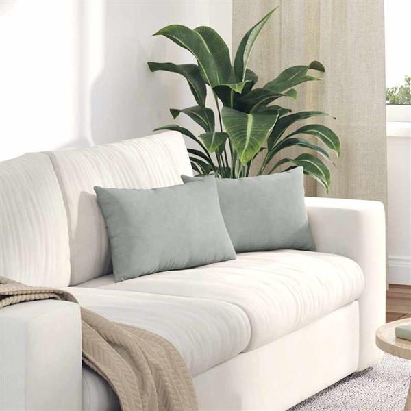 Grote foto vidaxl sofa kussens 2 stuks lichtgrijs 50 x 30 cm cordstof huis en inrichting woningdecoratie