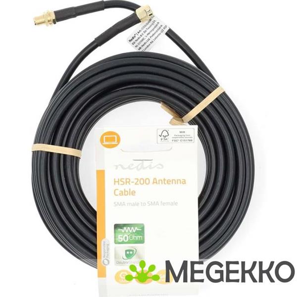 Grote foto antennekabel sma male sma female verguld 50 ohm dubbel afgeschermd 5.00 m rond pvc computers en software overige computers en software