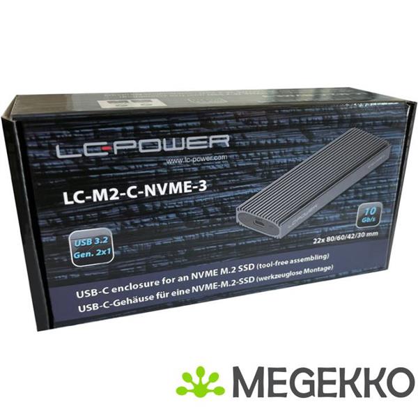 Grote foto lc power lc m2 c nvme 3 behuizing voor opslagstations sdd behuizing zwart m.2 computers en software behuizingen en kasten