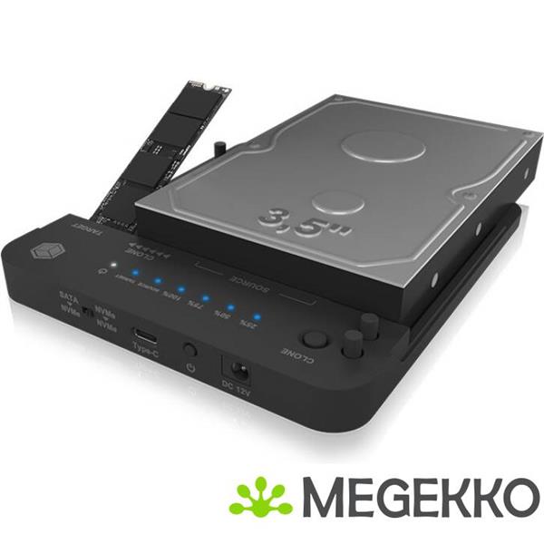 Grote foto icy box ib 2913mcl c31 usb 3.2 gen 2 3.1 gen 2 type c zwart computers en software harde schijven