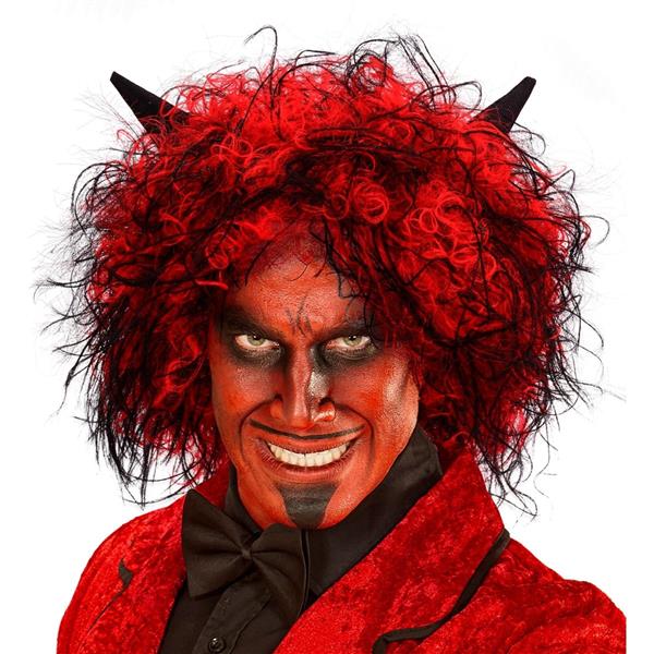 Grote foto halloween pruik rood duivel kort haar verzamelen overige verzamelingen