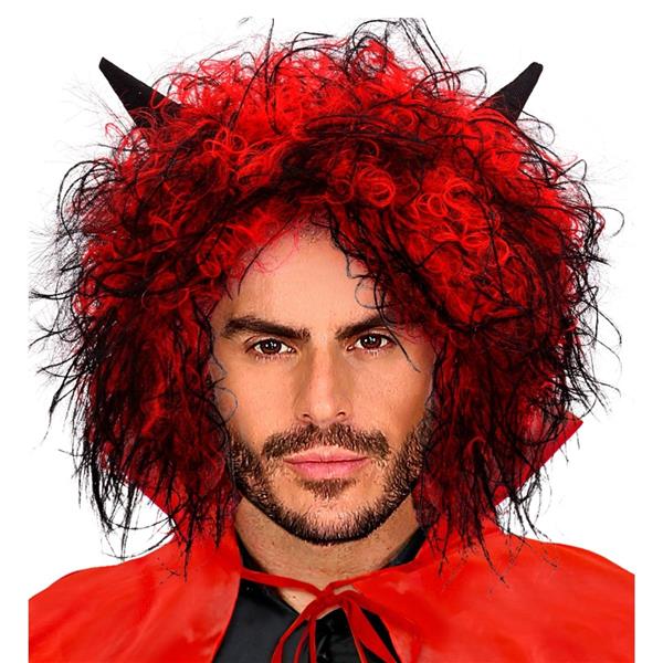 Grote foto halloween pruik rood duivel kort haar verzamelen overige verzamelingen