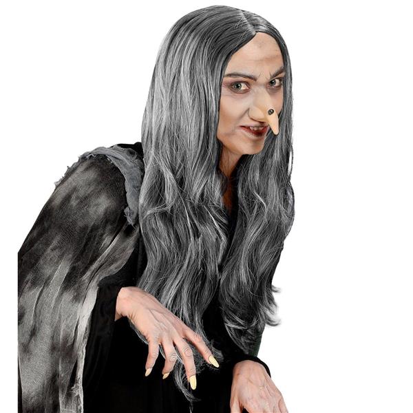 Grote foto halloween pruik grijs heks verzamelen overige verzamelingen