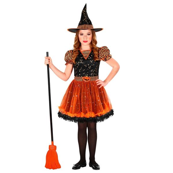 Grote foto halloween jurk zwart oranje meisje heks verzamelen overige verzamelingen
