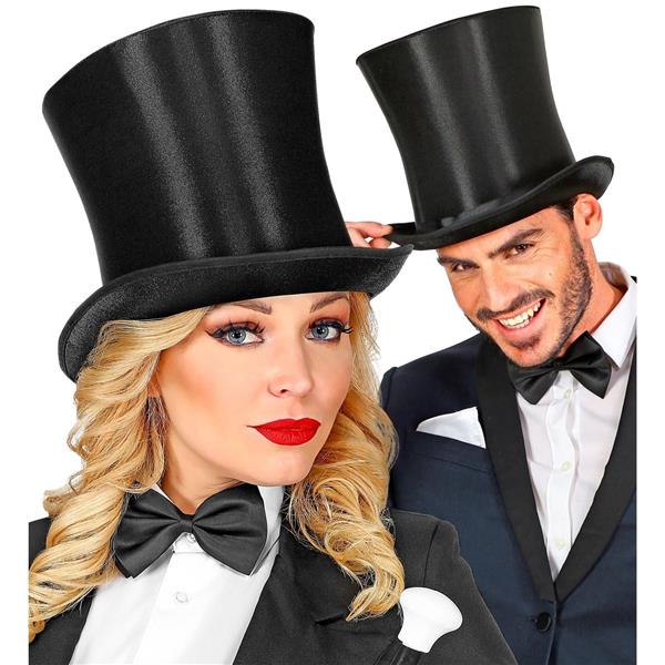 Grote foto zwarte hoed hoog satijn verzamelen overige verzamelingen