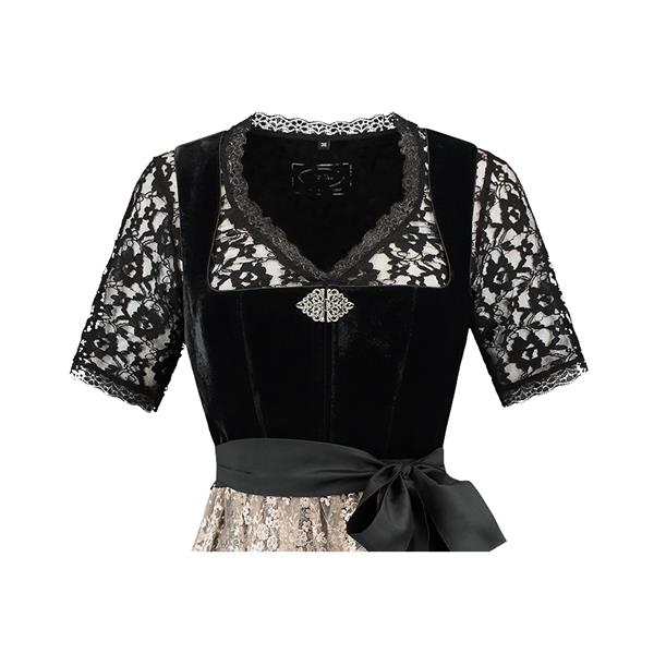 Grote foto zwarte dirndl jurk oktoberfest dames velvet verzamelen overige verzamelingen