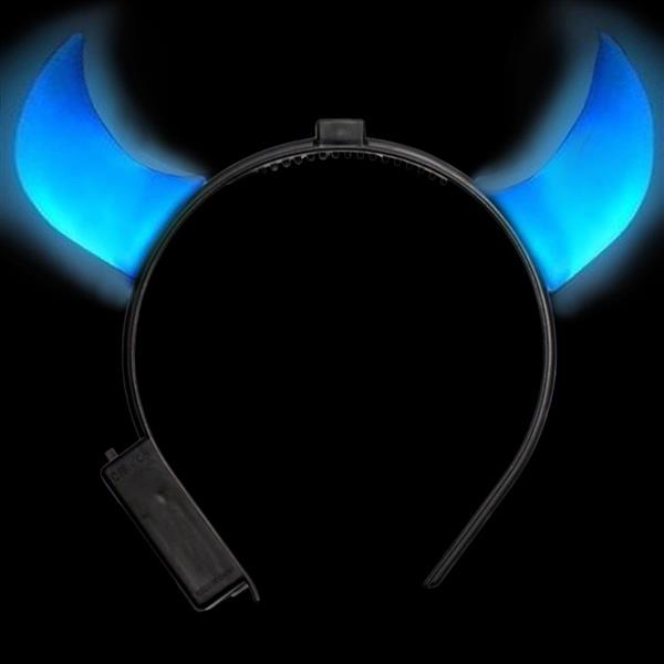 Grote foto halloween haarband blauw duivel met licht verzamelen overige verzamelingen
