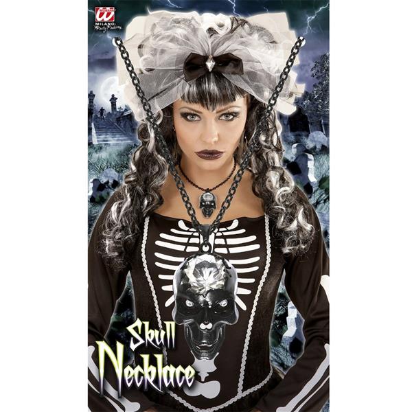 Grote foto halloween ketting schedel met edelsteen verzamelen overige verzamelingen