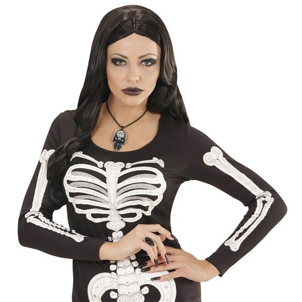 Grote foto halloween ketting schedel met edelsteen verzamelen overige verzamelingen