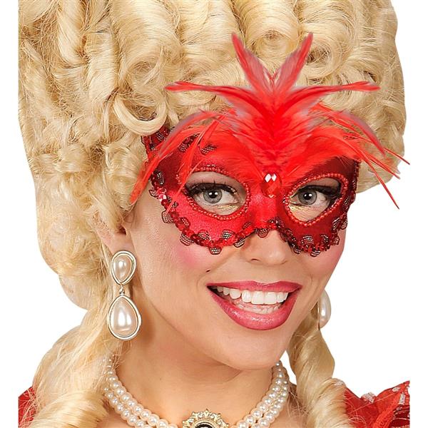 Grote foto rode oogmasker pailletten verzamelen overige verzamelingen