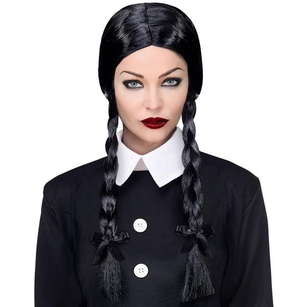 Grote foto halloween pruik zwart vlechtjes lang haar verzamelen overige verzamelingen