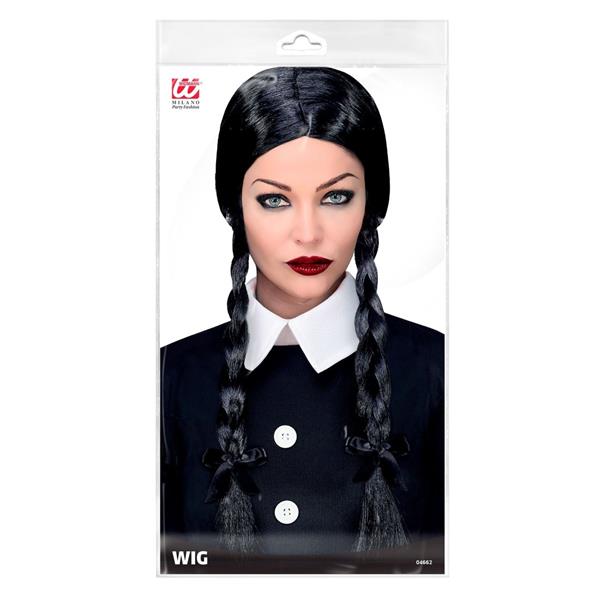 Grote foto halloween pruik zwart vlechtjes lang haar verzamelen overige verzamelingen