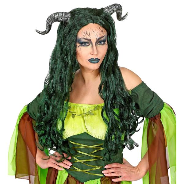 Grote foto halloween pruik groen bosheks verzamelen overige verzamelingen