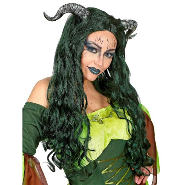 Grote foto halloween pruik groen bosheks verzamelen overige verzamelingen