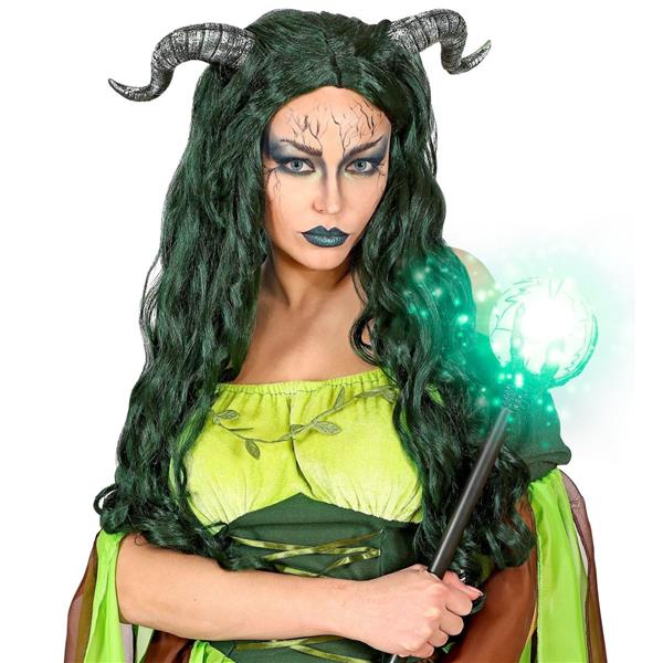 Grote foto halloween pruik groen bosheks verzamelen overige verzamelingen