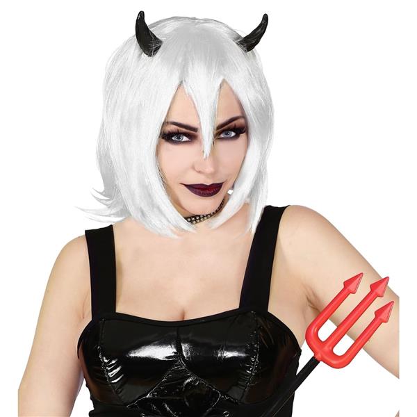 Grote foto halloween pruik wit bob verzamelen overige verzamelingen