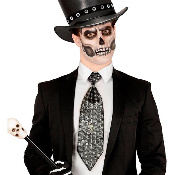 Grote foto halloween stropdas skelet metallic verzamelen overige verzamelingen