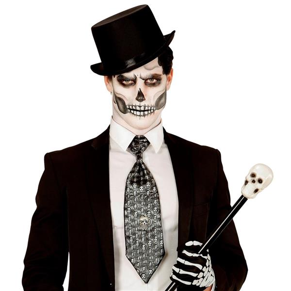 Grote foto halloween stropdas skelet metallic verzamelen overige verzamelingen