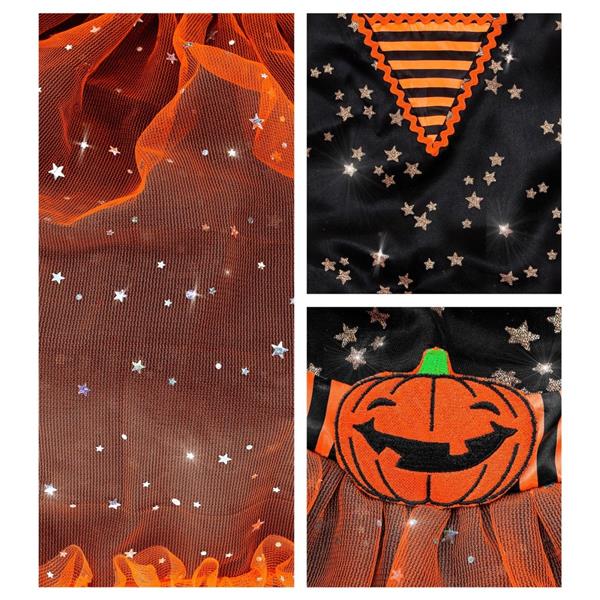 Grote foto halloween jurk zwart oranje meisje heks verzamelen overige verzamelingen