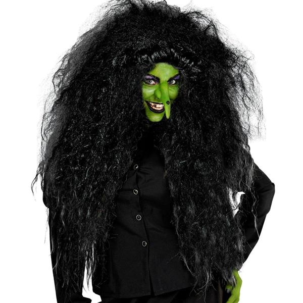 Grote foto halloween pruik zwart dames heks verzamelen overige verzamelingen