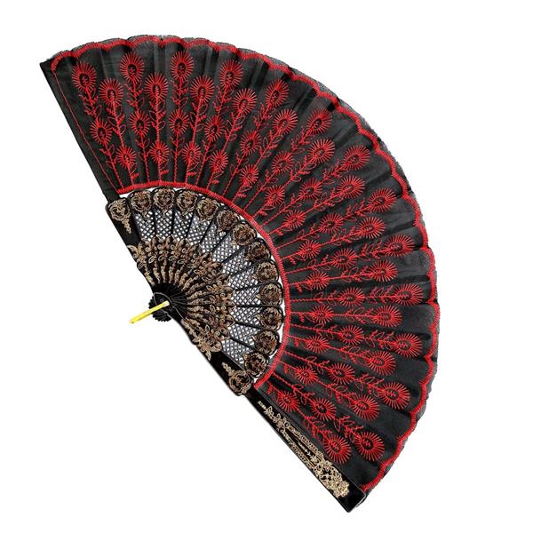Grote foto spaanse waaier rood zwart verzamelen overige verzamelingen