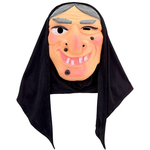Grote foto halloween masker heks met hoofddoek verzamelen overige verzamelingen