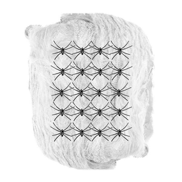 Grote foto halloween spinnenweb wit met spinnen verzamelen overige verzamelingen