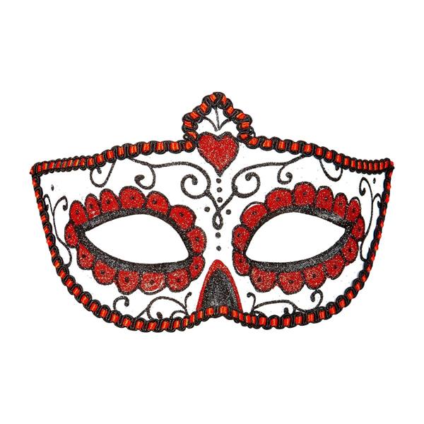 Grote foto dia de los muertos oogmasker rood verzamelen overige verzamelingen