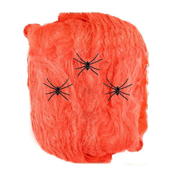 Grote foto oranje spinnenweb met spinnen 4 delig verzamelen overige verzamelingen