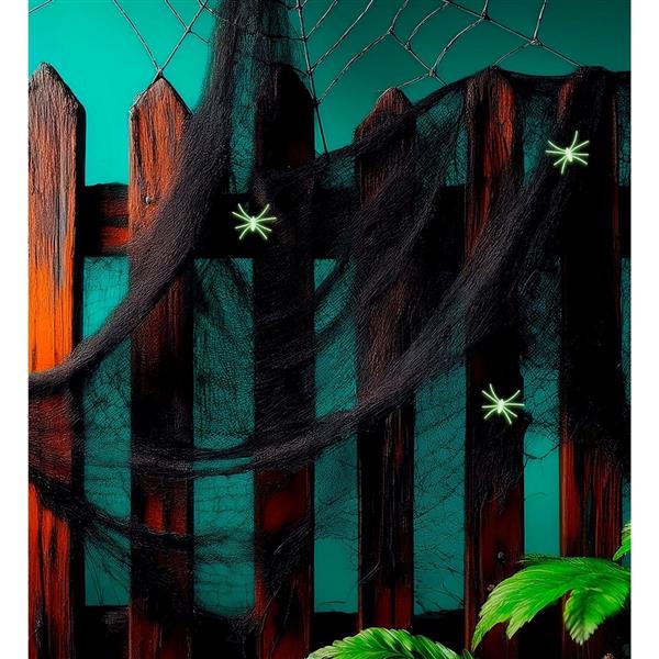 Grote foto halloween spinnenweb met spinnen 4 delig verzamelen overige verzamelingen