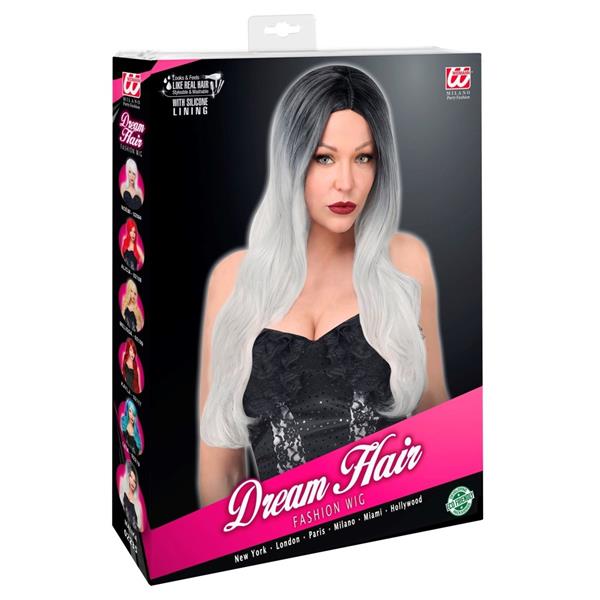 Grote foto zwart witte pruik lang haar verzamelen overige verzamelingen