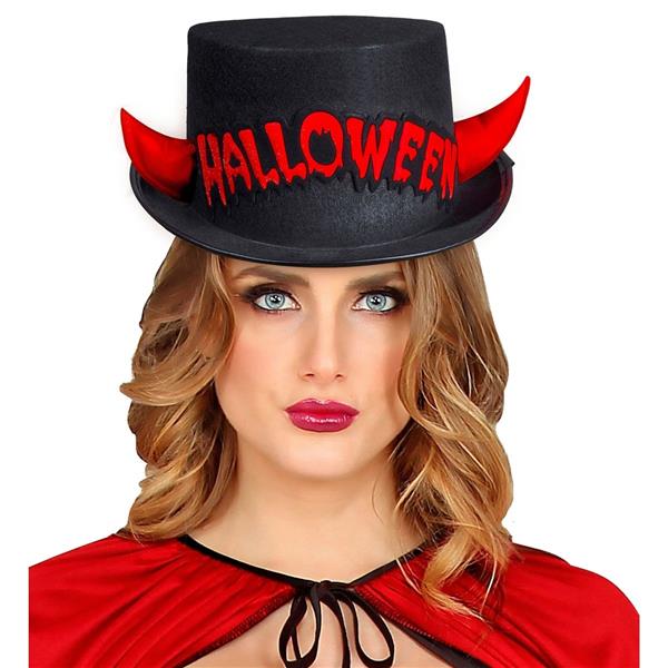 Grote foto halloween hoge hoed zwart rood duivel verzamelen overige verzamelingen