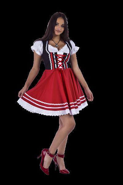 Grote foto oktoberfest dirndl jurk oktoberfest rood wit dames 2 delig verzamelen overige verzamelingen