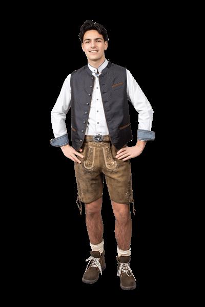 Grote foto oktoberfest vest blauw trachtenweste jaquard verzamelen overige verzamelingen